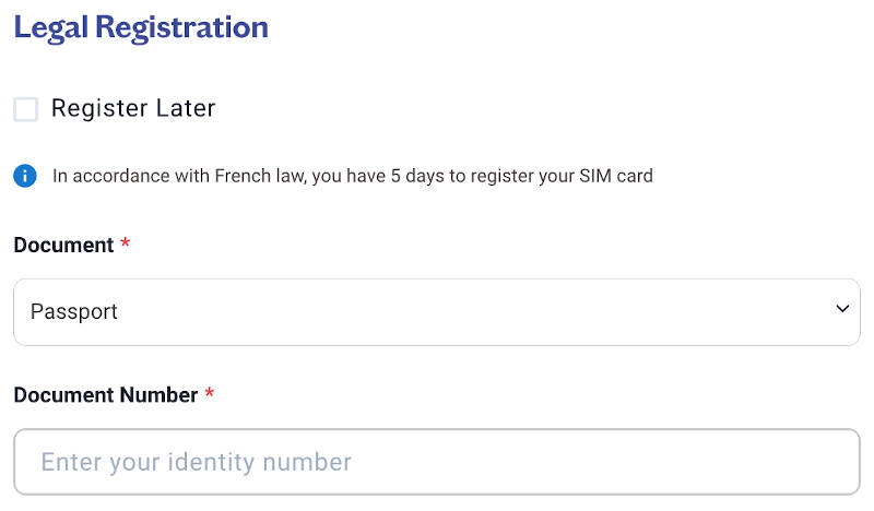 By law, you have to register a prepaid SIM card within 5 days