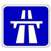 Freeway entrance French road sign