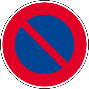 No parking French road sign