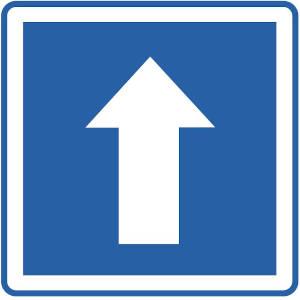 One-way French road sign