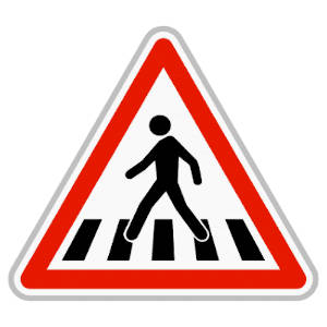 Peds crossing French road sign