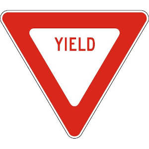 Yield U.S. road sign