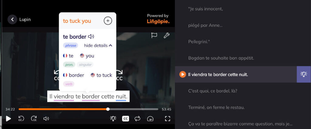 learn French watching movies