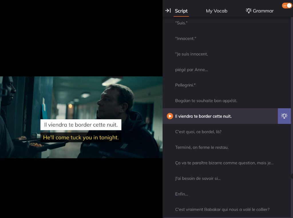 learn French watching movies